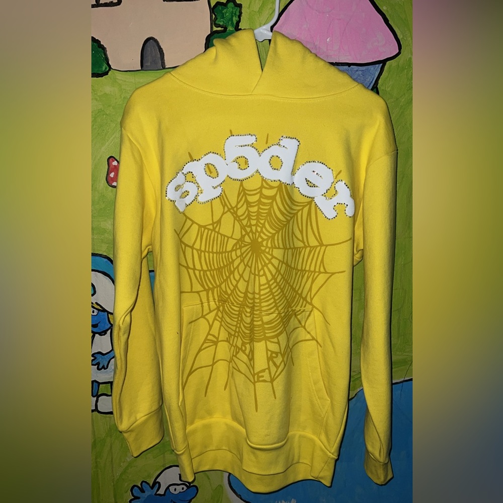 Sp5der hoodie yellow